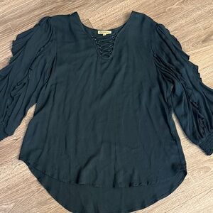 Like New Democracy Blouse with ruffled sleeves